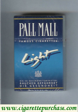 Pall Mall Famous Cigarettes Light cigarettes hard box